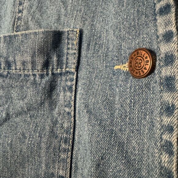 Bill Blass Vintage Light Wash Denim Blazer XL - Picture 3 of 5